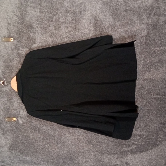 Madewell Trevi Drapey Blazer One Button True Black Womens Size 4 - Picture 8 of 13